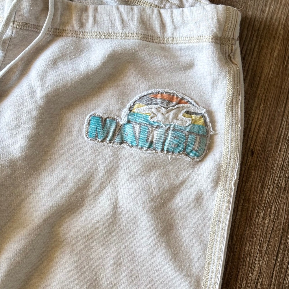 Hollister Co Y2K Sweatpants Bundle Blue HCO Logo Cream Cropped Loungewear Medium - Picture 9 of 12